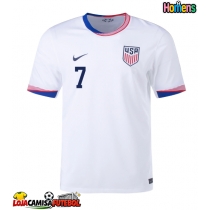 Camisa de Futebol Estados Unidos Giovanni Reyna #7 Equipamento Principal Copa America 2024 Manga Curta
